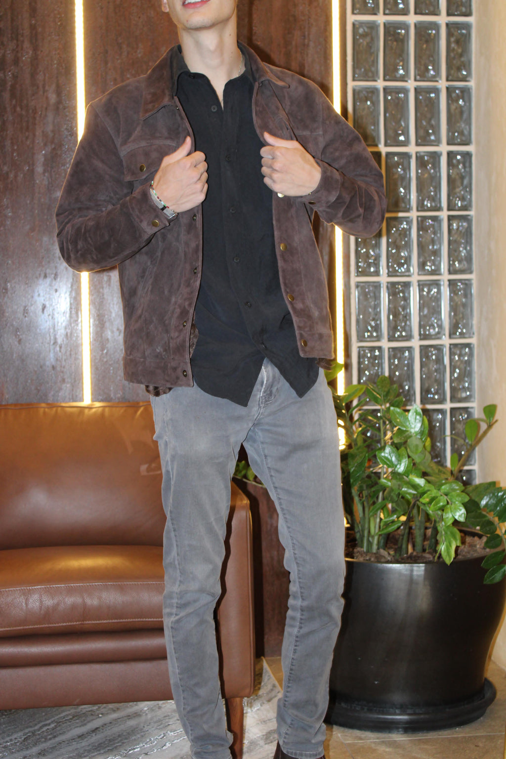 Chamarra de Piel TS Leather – Café de Ante