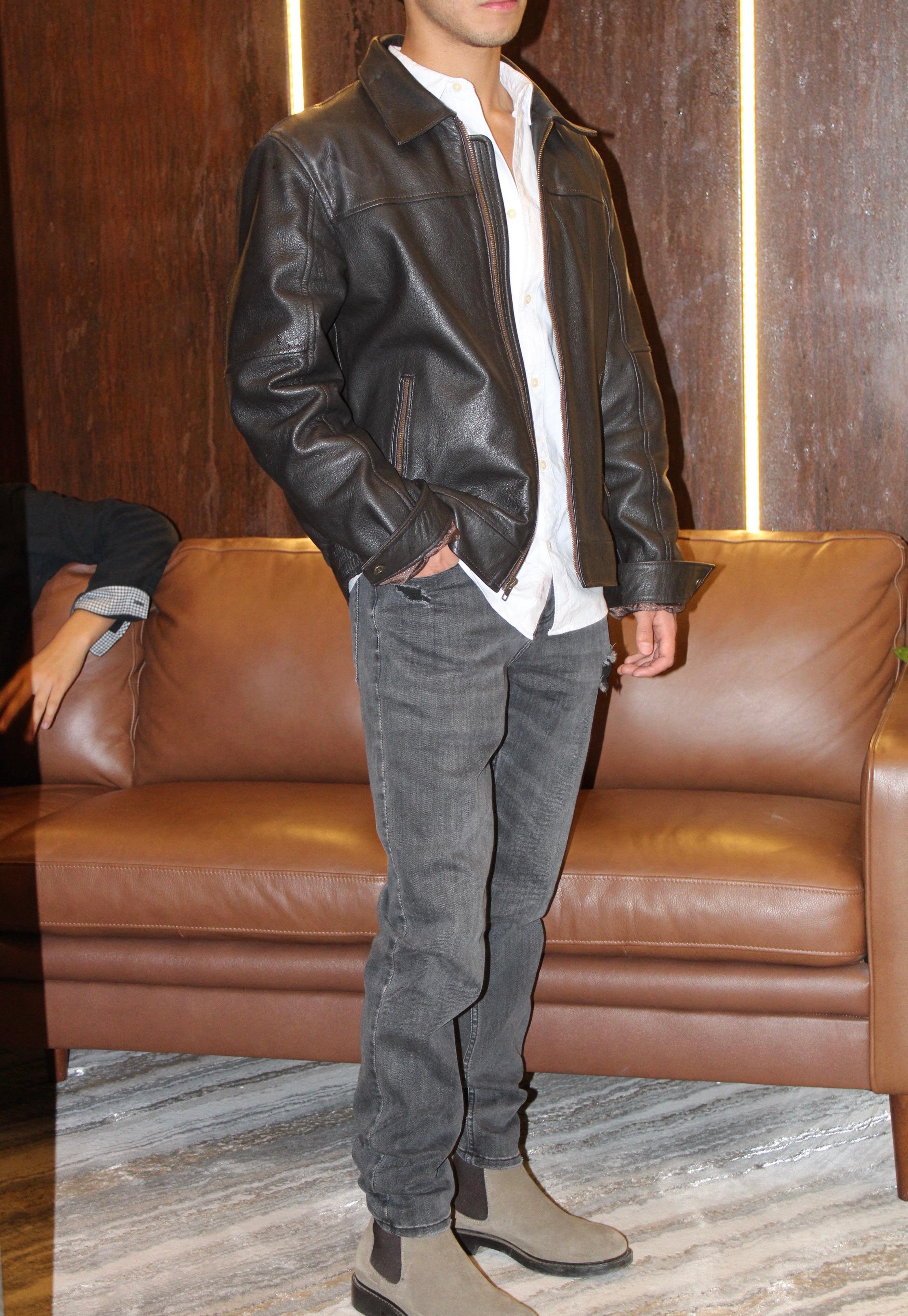 Chamarra de Piel TS Leather – Cafe Chocolate Clásica